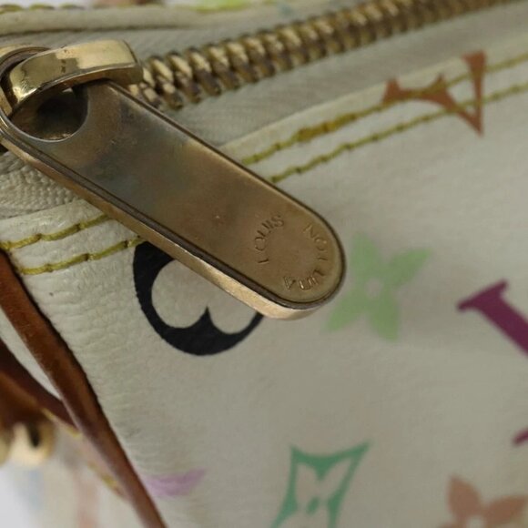 LOUIS VUITTON Monogram Multicolor Rita Hand Bag 2way White M40125 LV Auth 132529 - Picture 13 of 16